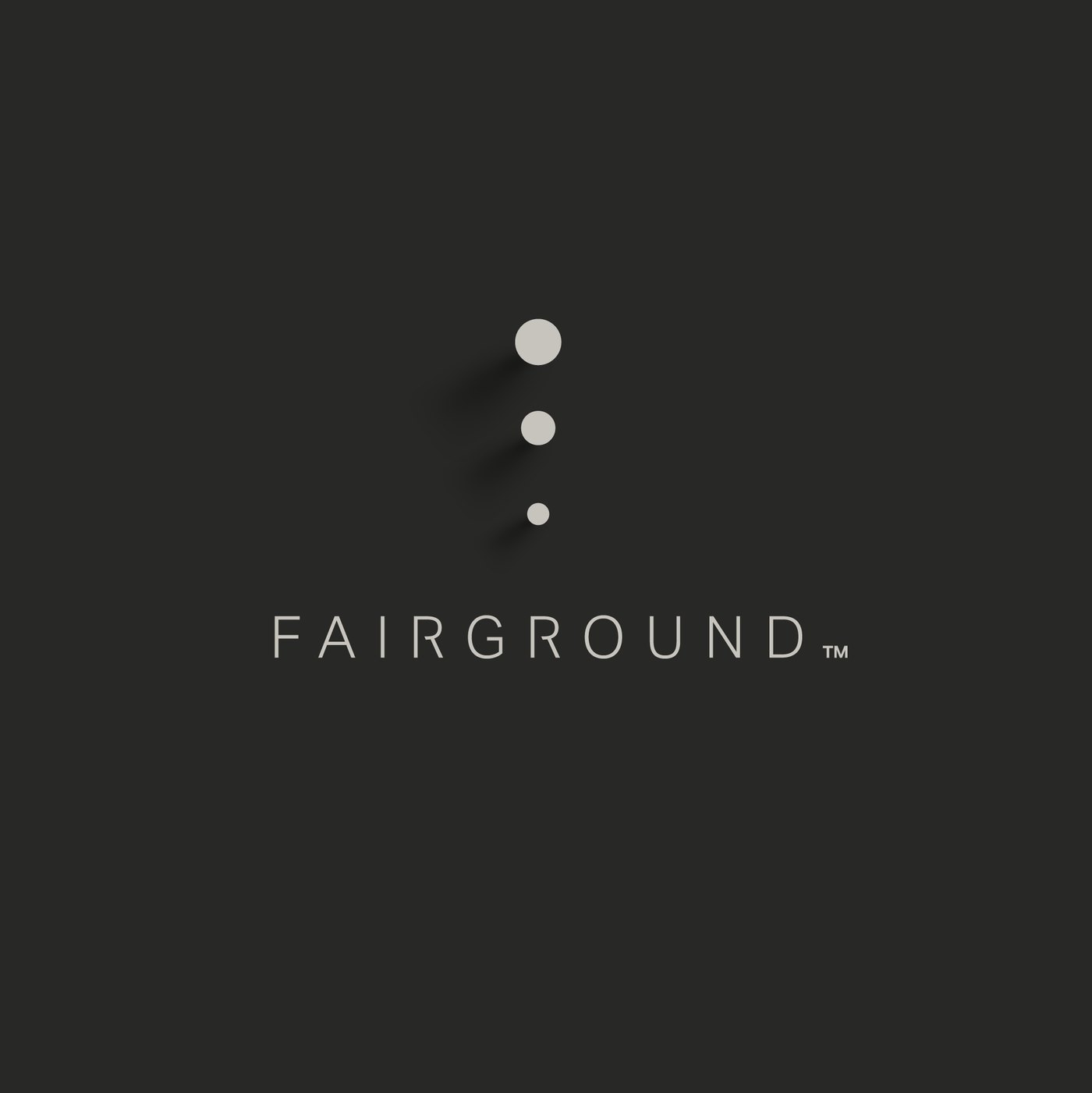 The Column lockup reversed out of charcoal, three stacked pale dots above the wordmark.