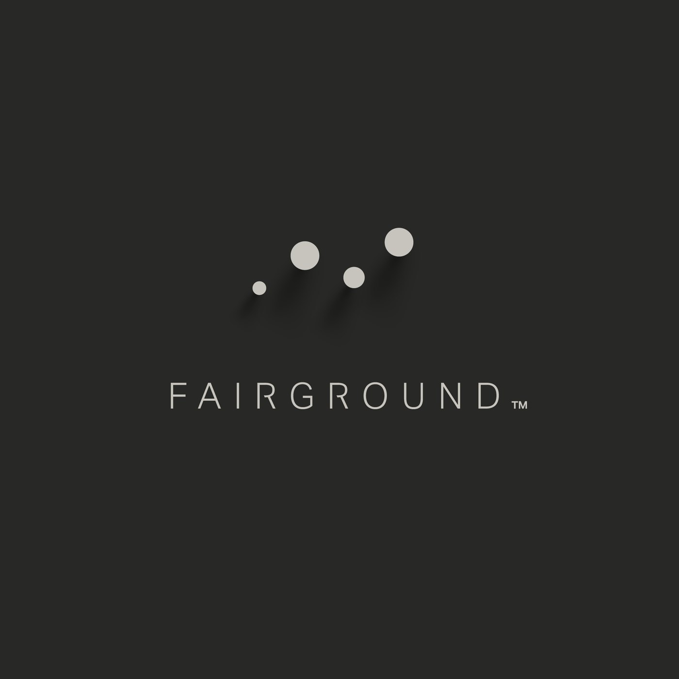 The Plot lockup reversed out of charcoal, four pale dots at four heights above the wordmark.